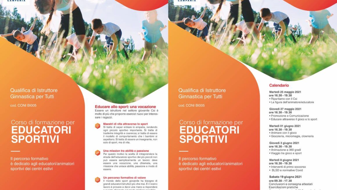 CORSO DI FORMAZIONE PER EDUCATORI SPORTIVI